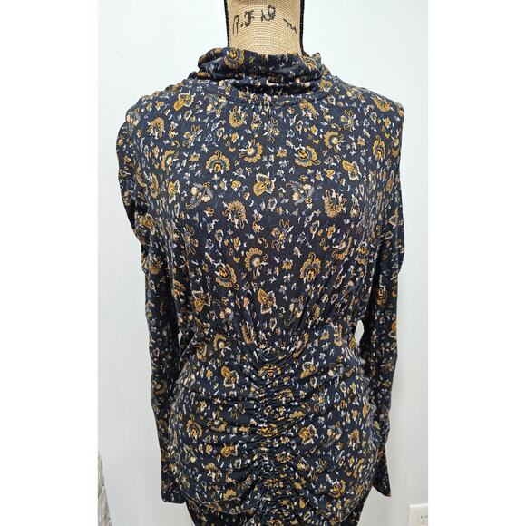 Veronica Beard Greta Dress, Ruched Bottom, Sexy,  Black -Multi Color Sz L - Picture 11 of 15